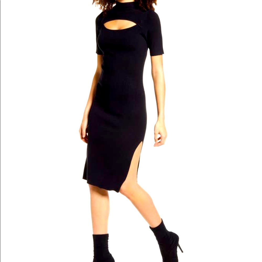 Leith cutout front mock neck sweater dress. Size Medium